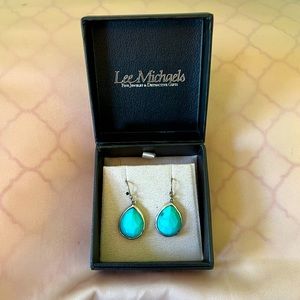 ROCK CANDY Turquoise Sterling Silver Teardrop Earrings (Brand New)